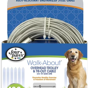 Four Paws Heavy Weight Dog Trolley Exerciser Silver, 1ea/100 Foot