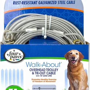 Four Paws Heavy Weight Dog Trolley Exerciser Silver, 1ea/75 Foot