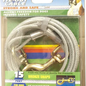 Four Paws Heavy Weight Tie Out Cable Silver 15ft