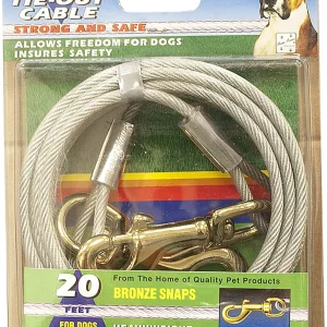 Four Paws Heavy Weight Tie Out Cable Silver 20ft