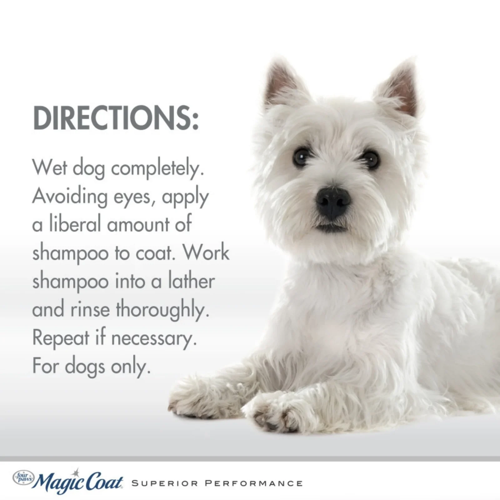 Four Paws Magic Coat Bright White Dog Shampoo Almond Shea Butter 16oz - Image 2