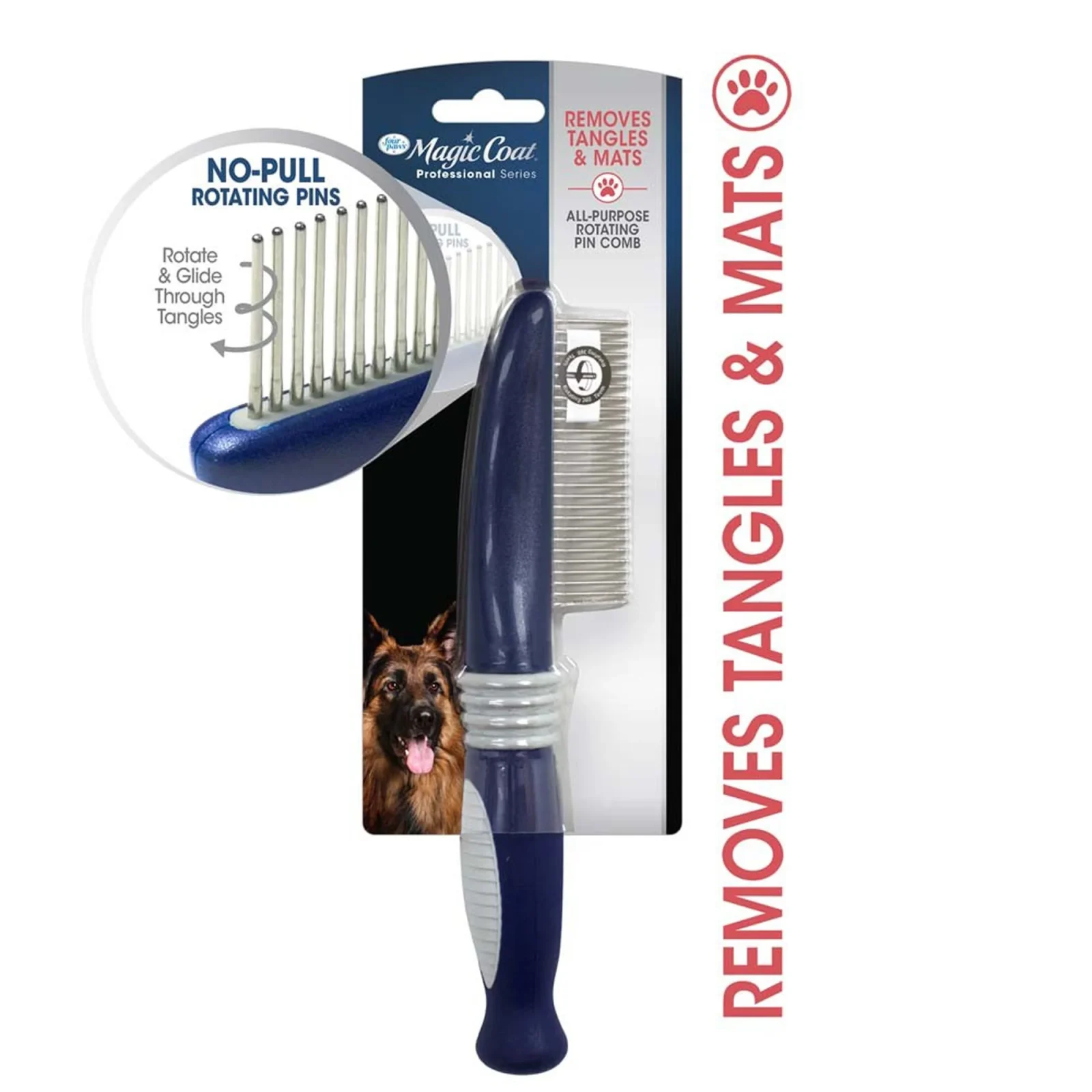 Four Paws Magic Coat Professional Series AllPurpose Rotating Pin Comb for Dogs 1ea/1 ct