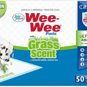 Four Paws Wee-Wee Grass Scented Puppy Pads Standard 50ct 22inx23in