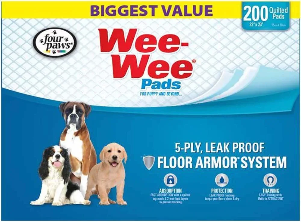 Four Paws Wee Wee Pads Box 200pk