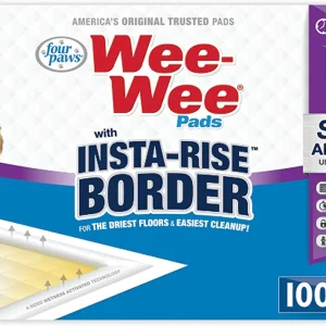 Four Paws Wee Wee Pads with Insta-Rise Border 10ct