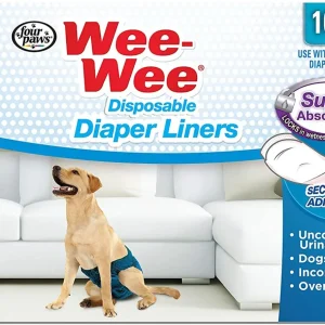 Four Paws WeeWee Super Absorbent Disposable Dog Diaper Liners 1ea/One Size 10 ct