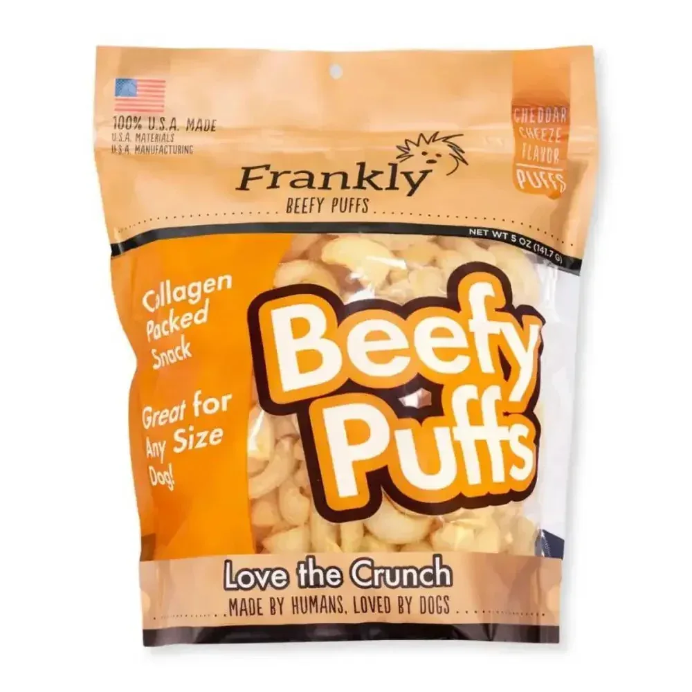 Frankly Pet Beef Puffs Dog Chew with Cheese for Healthy Treats