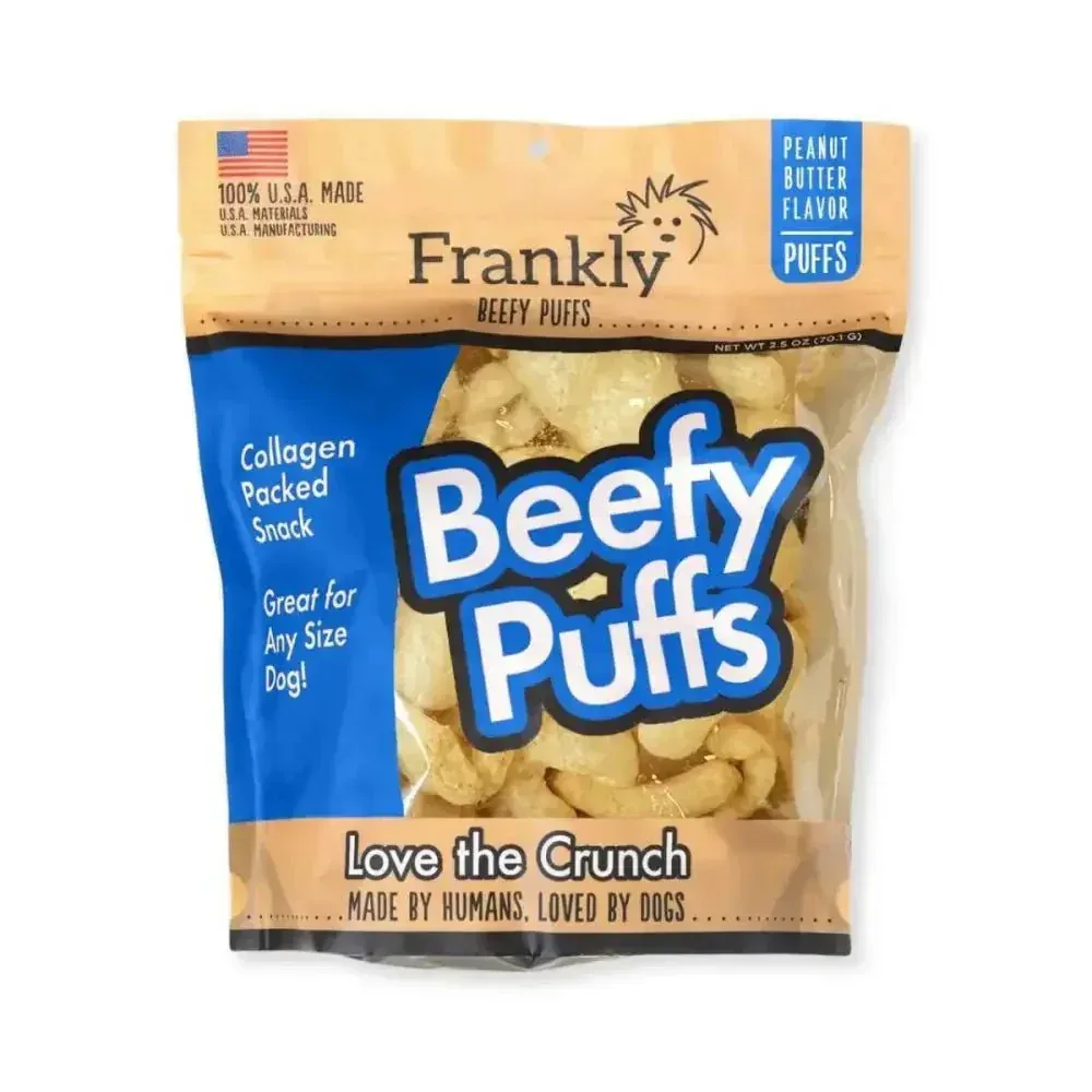 Frankly Pet Beef Puffs Peanut Butter Dog Treats