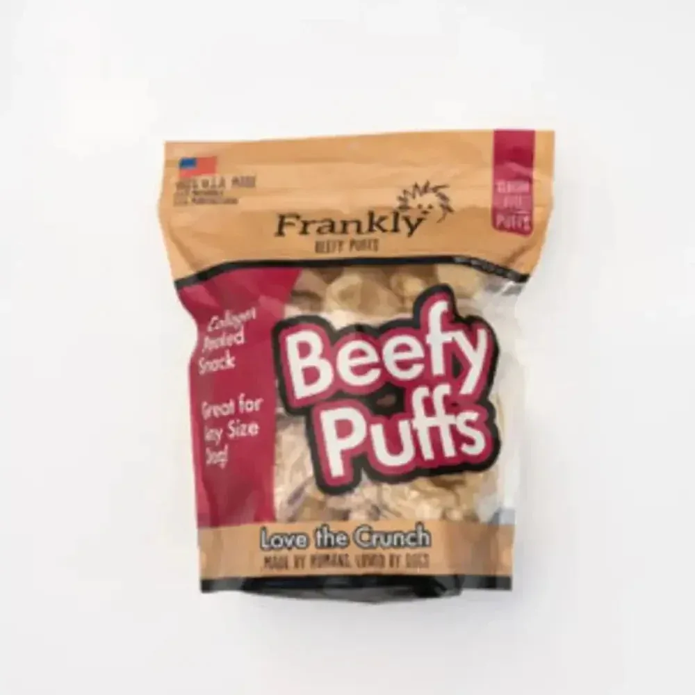Frankly Pet Beef Puffs Venison Dog Chew for Healthy Chewing Fun
