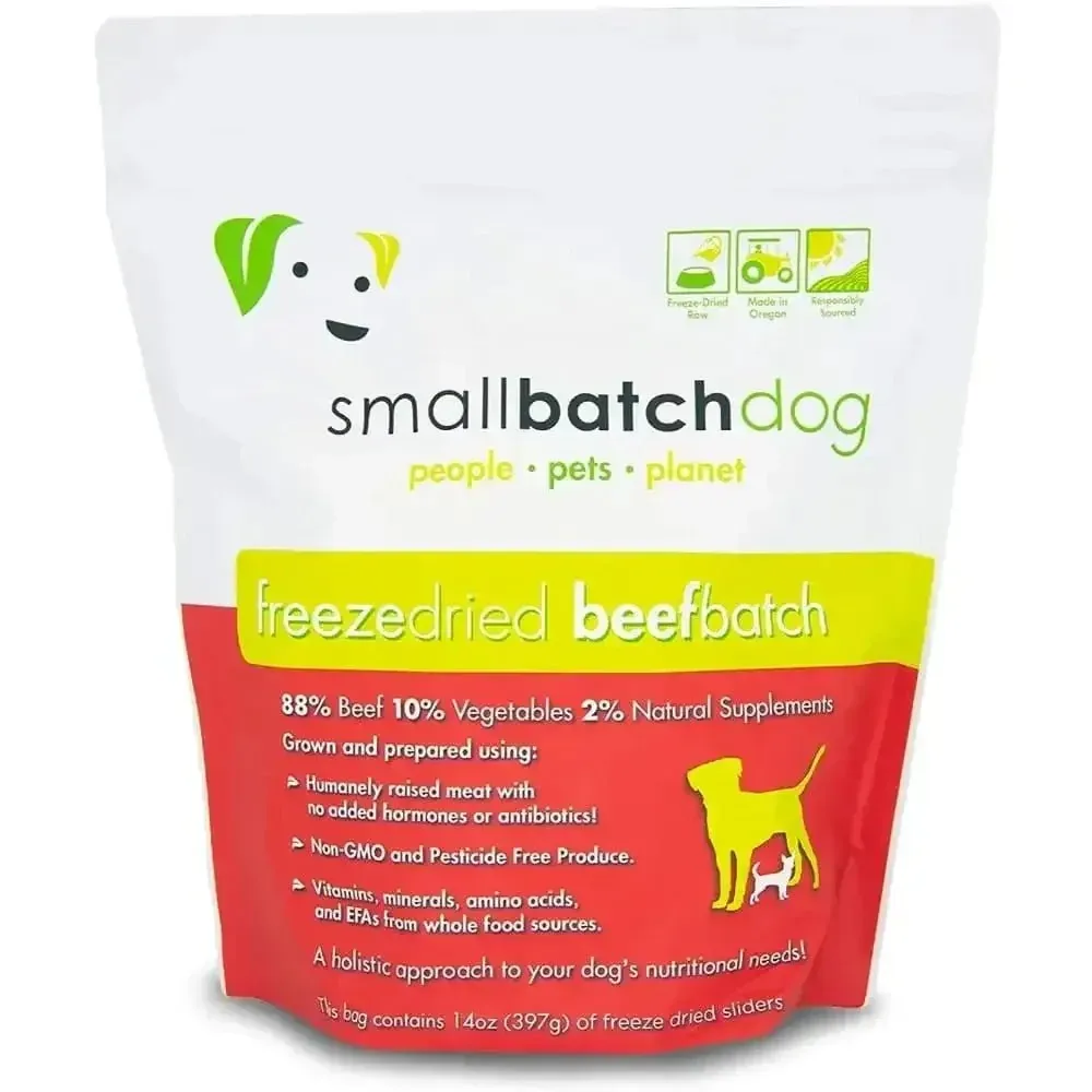 Freeze-Dried Premium Raw Dog Food: Smallbatch Pets Beefbatch Sliders for a Wholesome Canine Diet