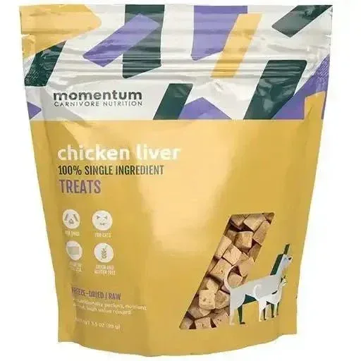 Freeze Dried Raw Chicken Liver Dog Treats - Vitality Support | Momentum