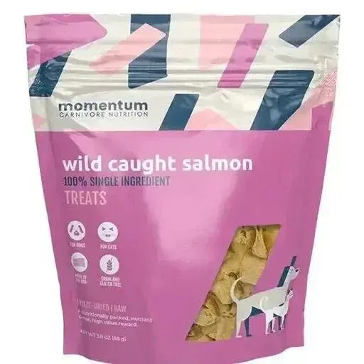 Freeze Dried Raw Salmon Treats - Omega-3 Vitality Support | Momentum