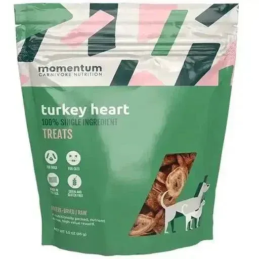Freeze Dried Raw Turkey Hearts - Single Ingredient Vitality | Momentum