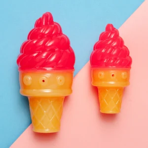 Freeze-Me Ice Cream Cone Dog Toy in Pink