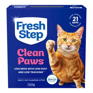 Fresh Step Clean Paws Multi-Cat Litter With Febreze Freshness, Box