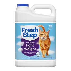 Fresh Step Light Weight Clumping Litter, Extra Strength Formula with Febreze, Box