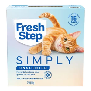 Fresh Step Simply Unscented Clumping Cat Litter, Box