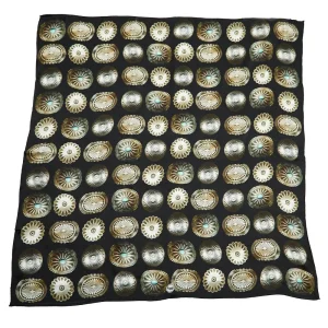 Fringe Scarves Big Concho Black Long Tall