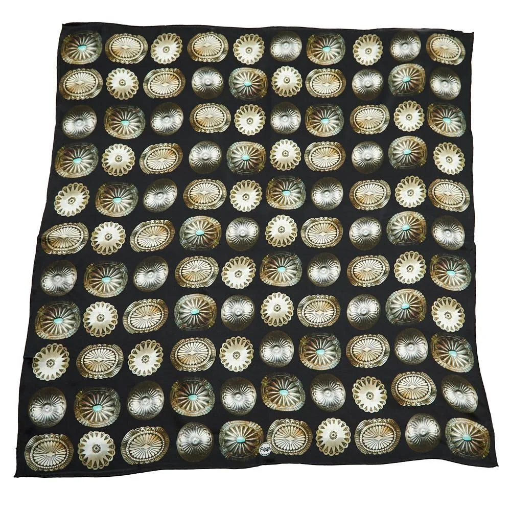 Fringe Scarves Big Concho Black Long Tall