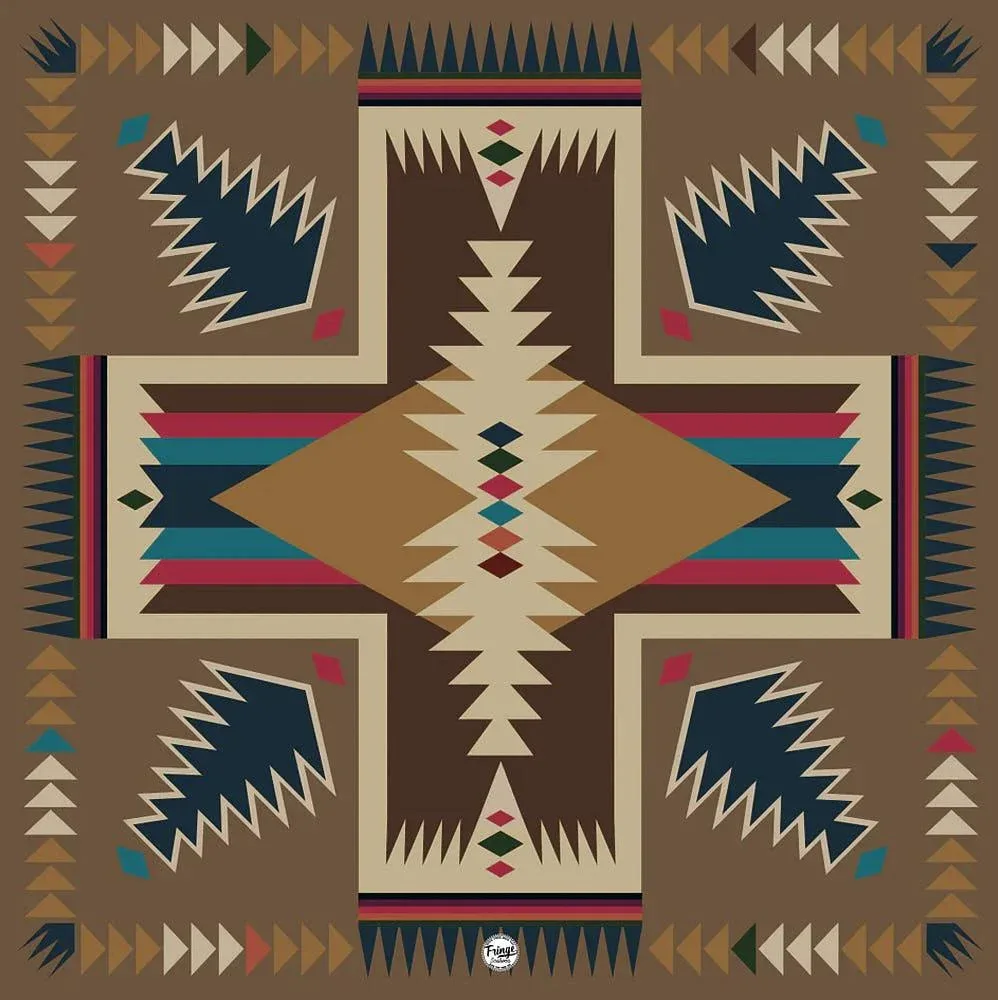 Fringe Scarves Cross Me Caramel Brown Shorty