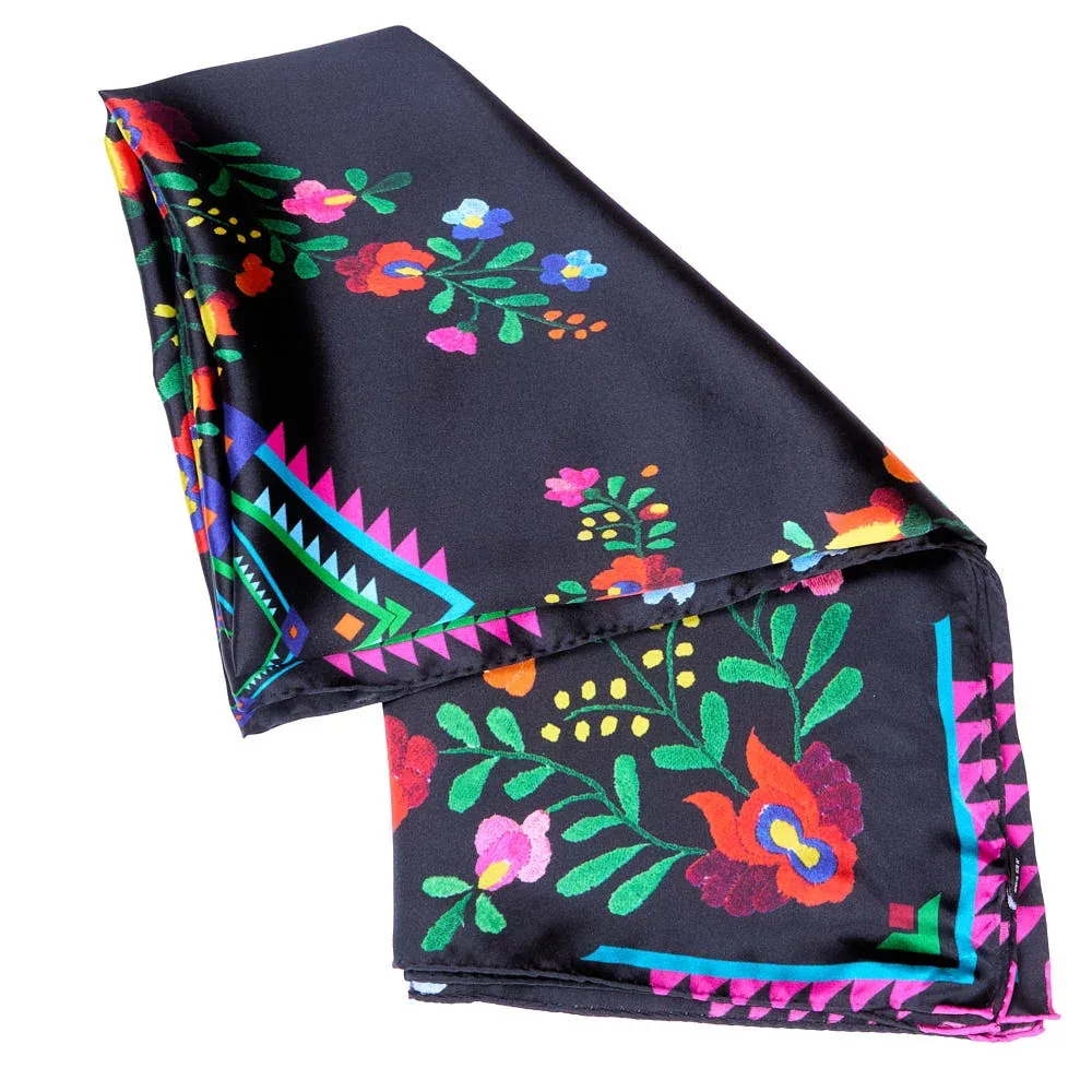 Fringe Scarves Fiesta Black Long Tall - Image 2