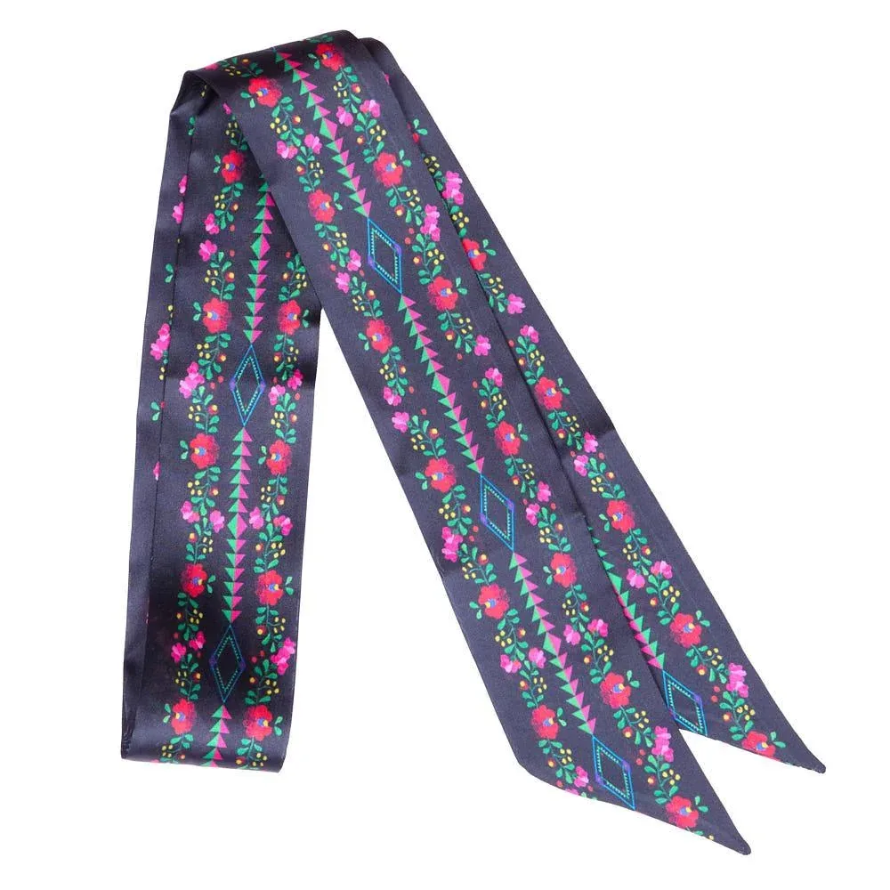 Fringe Scarves Fiesta Black Twilly