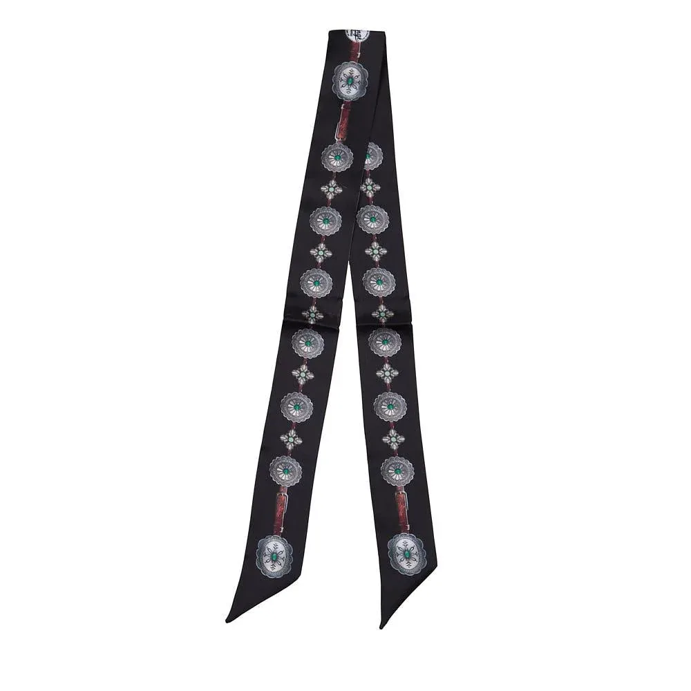Fringe Scarves Flagstaff Black Twilly