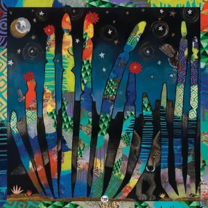 Fringe Scarves Painted Ruins Shorty