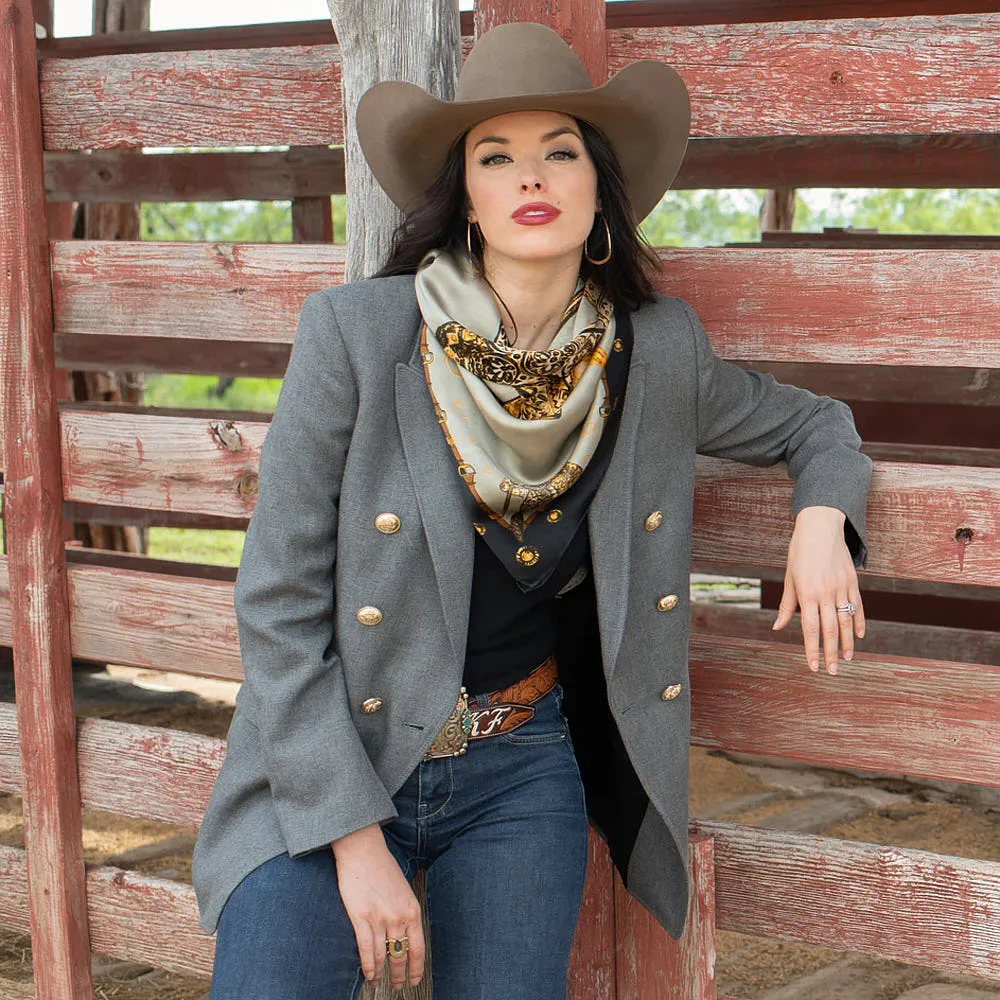 Fringe Scarves Saddle Up Taupe Long Tall - Image 2