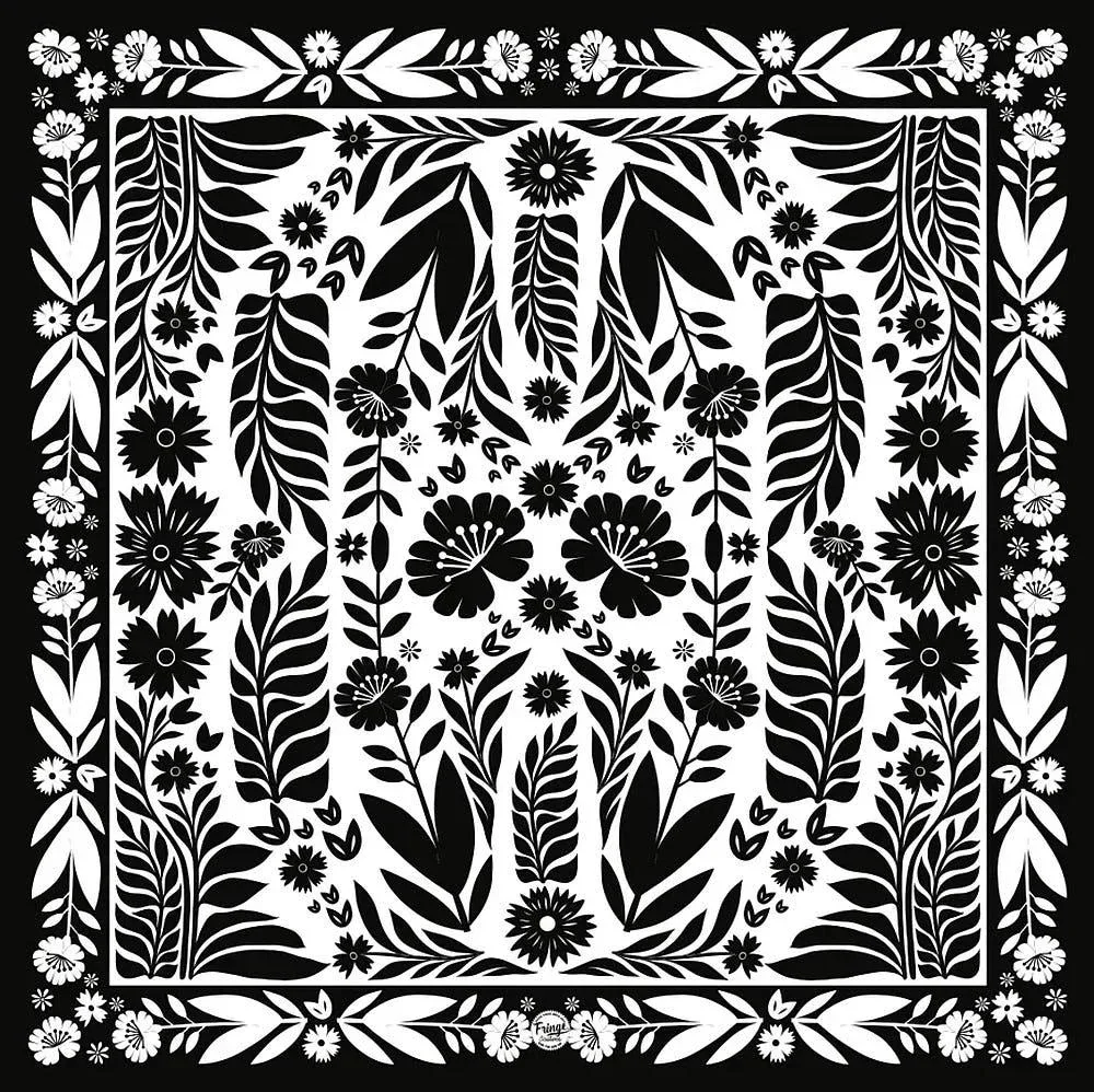 Fringe Scarves Señorita Black Long Tall