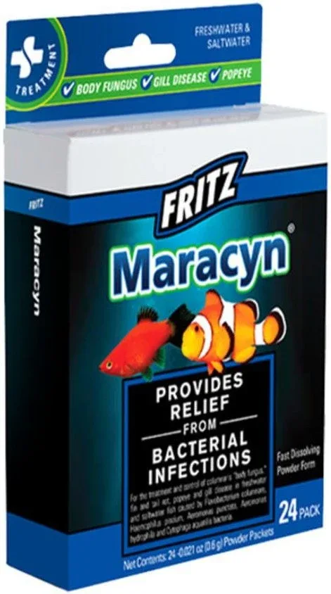 Fritz Maracyn Bacterial Treatment Powder for Freshwater and Saltwater Aquariums
