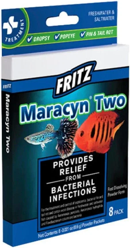 Fritz Maracyn Two Bacterial Medication Powder for Freshwater and Saltwater