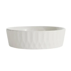 Full Cheeks™ Small Pet Cream Ceramic Bowl