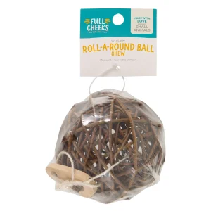 Full Cheeks™ Small Pet Roll-A-Round Willow Ball Chew
