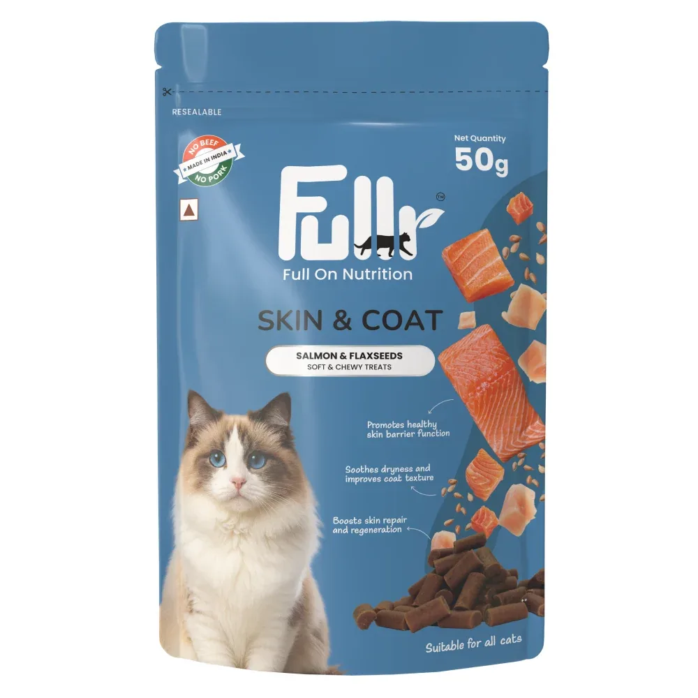 Fullr Skin & Coat Soft & Chewy Stick Cat Treats