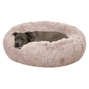 FurHaven Calming Cuddler Donut Large Pet Bed - Taupe 36Lx36W