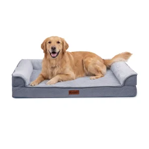 FurHaven Cooling Gel-Top Dreamer Plush Sofa Dog Bed