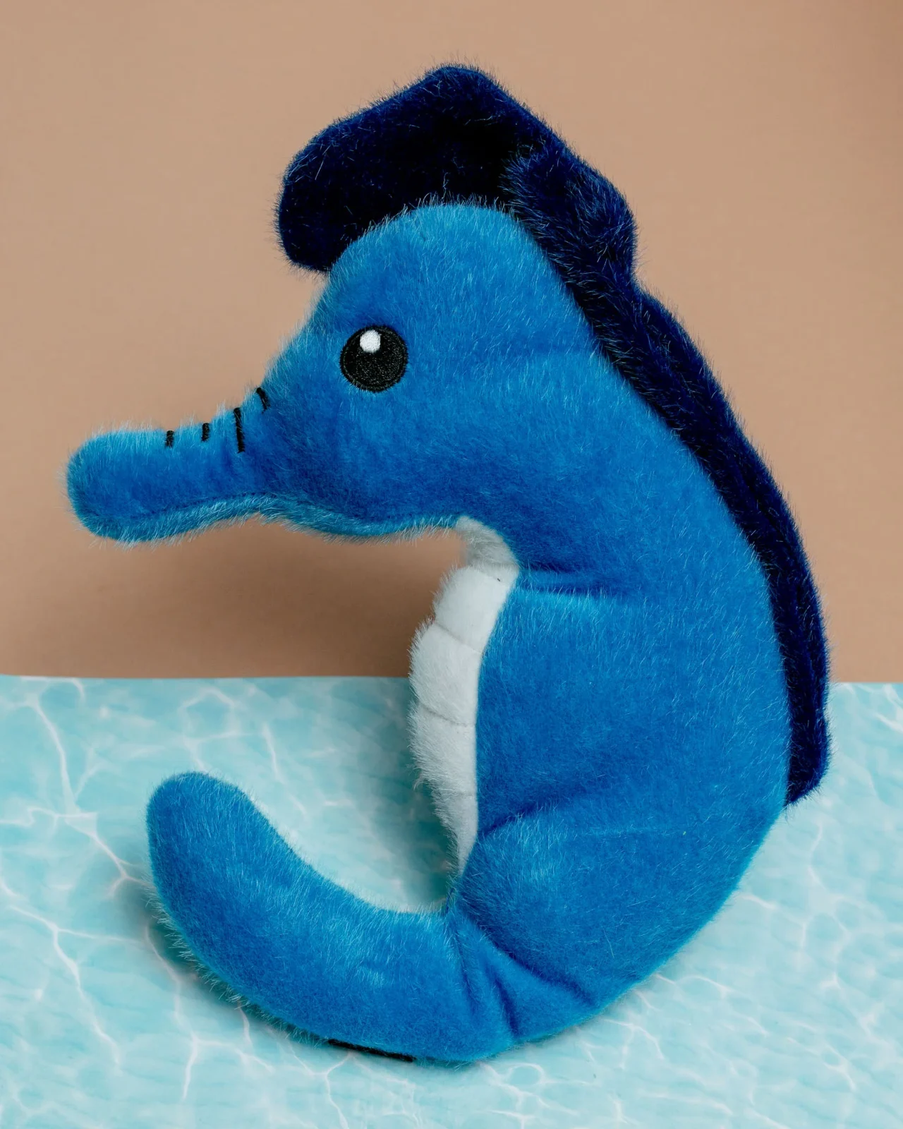 Fuzzy Seahorse Squeaky Dog Toy <>