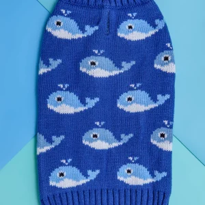 Fuzzy Whale Dog Sweater (FINAL SALE)