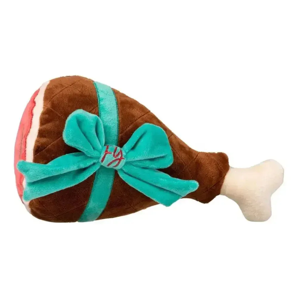 FuzzYard Humongous Holiday Ham Plush Dog Toy
