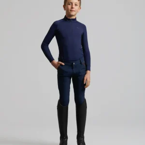 Gando Boys Gel Knee Riding Breeches Navy