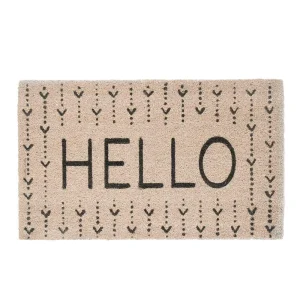 Ganz Black and White Hello Doormat