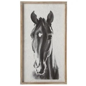 Ganz Print Framed Horse Wall Decor