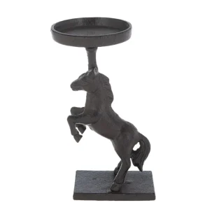 Ganz Rearing Horse Cast Iron Candle Holder