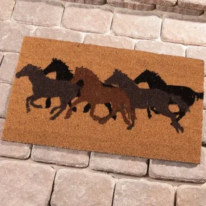 Ganz Running Horses Coir Doormat