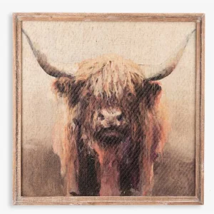 Ganz Watercolor Highland Cow Wall Art