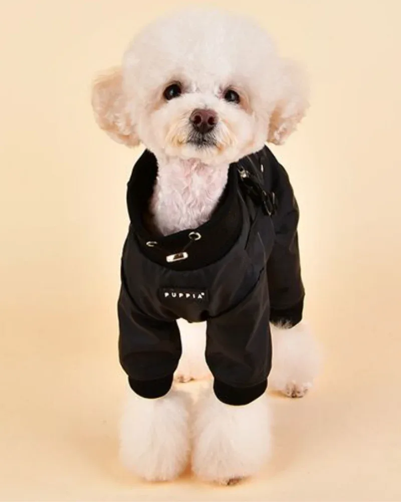 Garnett Winter Fleece Onesie with Harness in Black<> - Image 2