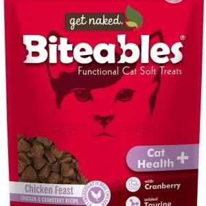 Get Naked Cat Health Biteables Soft Cat Treats Chicken Feast Flavor