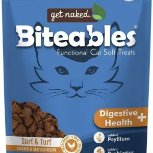 Get Naked Digestive Health Biteables Soft Cat Treats Surf and Turf Flavor