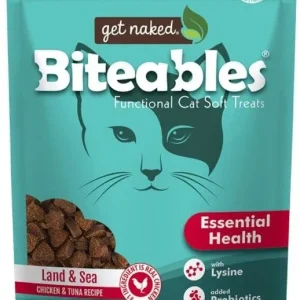 Get Naked Essential Health Biteables Soft Cat Treats Land and Sea Flavor
